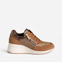 Eram Baskets^Tennis compensée multi matières CAMEL