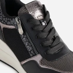 Eram Baskets^Tennis compensée e multi matières NOIR