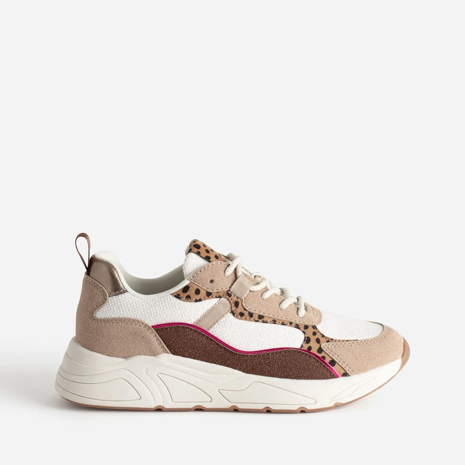 Eram Baskets^Tennis Dad shoes multi-matières BEIGE