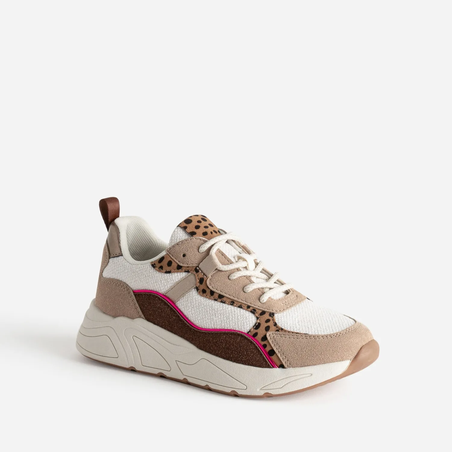 Eram Baskets^Tennis Dad shoes multi-matières BEIGE