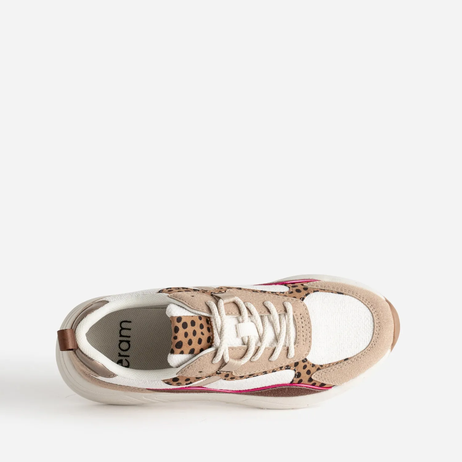 Eram Baskets^Tennis Dad shoes multi-matières BEIGE