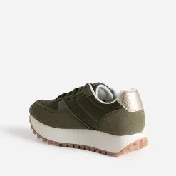 Eram Baskets^Tennis Dad shoes semelle crantée KAKI