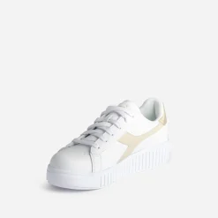 Diadora Baskets^Tennis he et beige BLANC