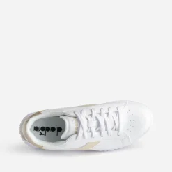 Diadora Baskets^Tennis he et beige BLANC