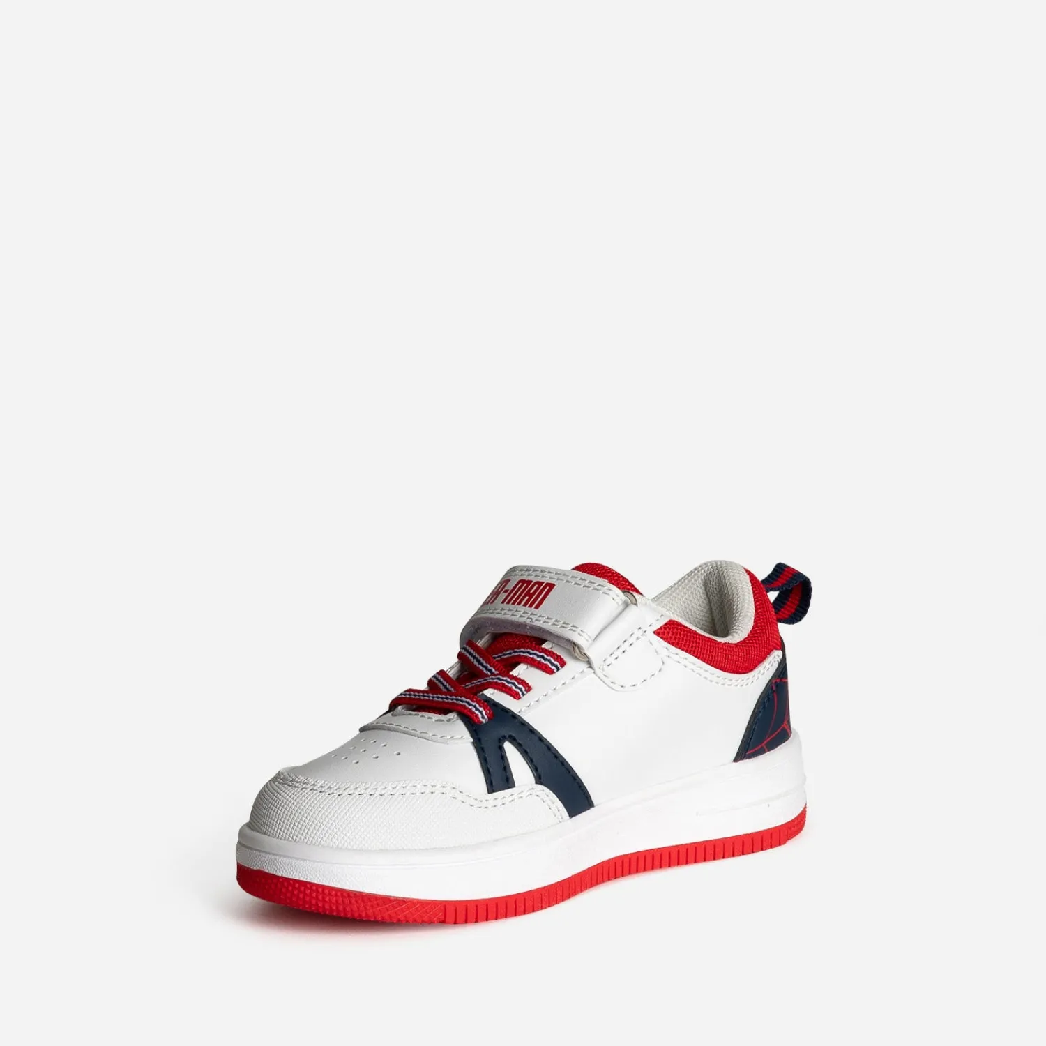 703 Baskets^Tennis enfant SPIDERMAN et blanche ROUGE