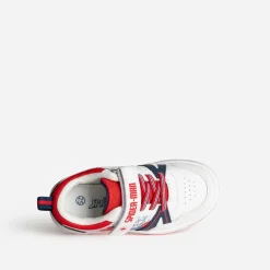 703 Baskets^Tennis enfant SPIDERMAN et blanche ROUGE