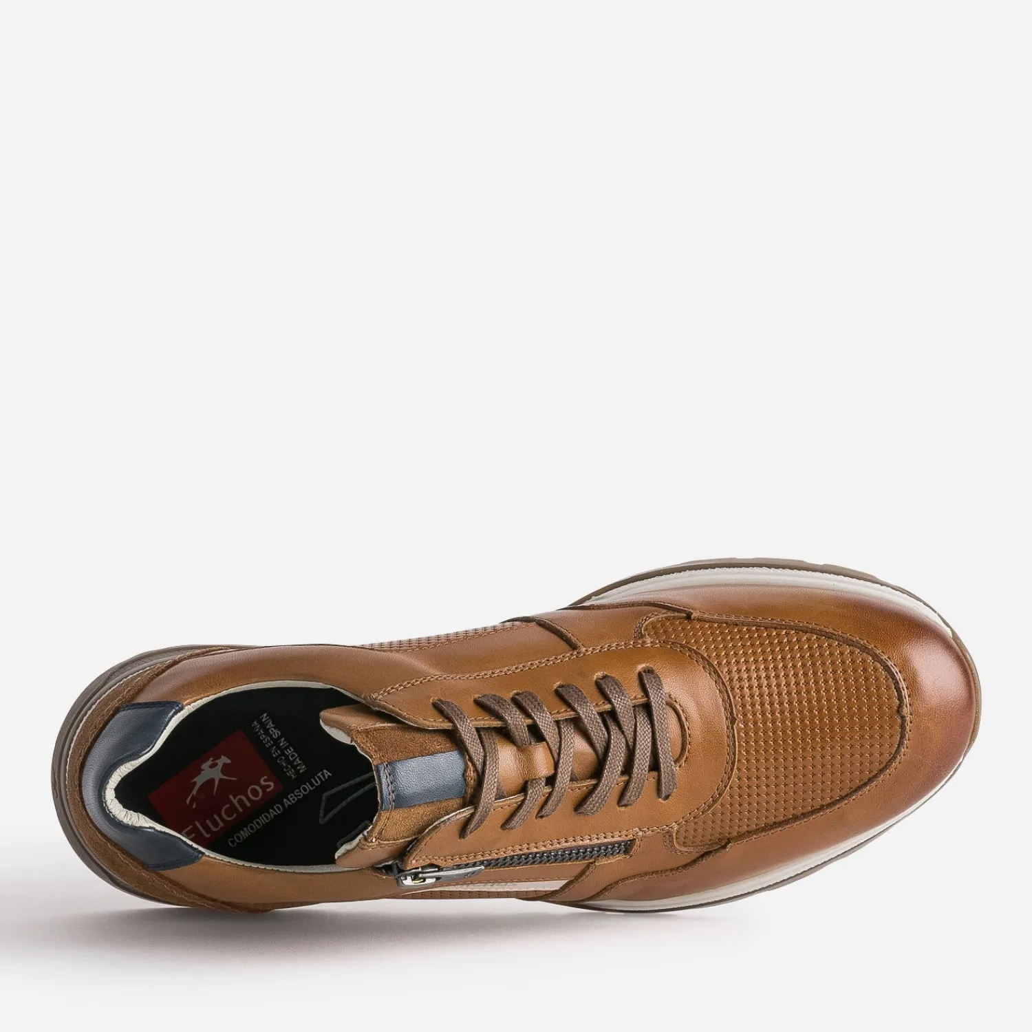Fluchos Baskets/Tennis^Tennis camel en cuir COGNAC