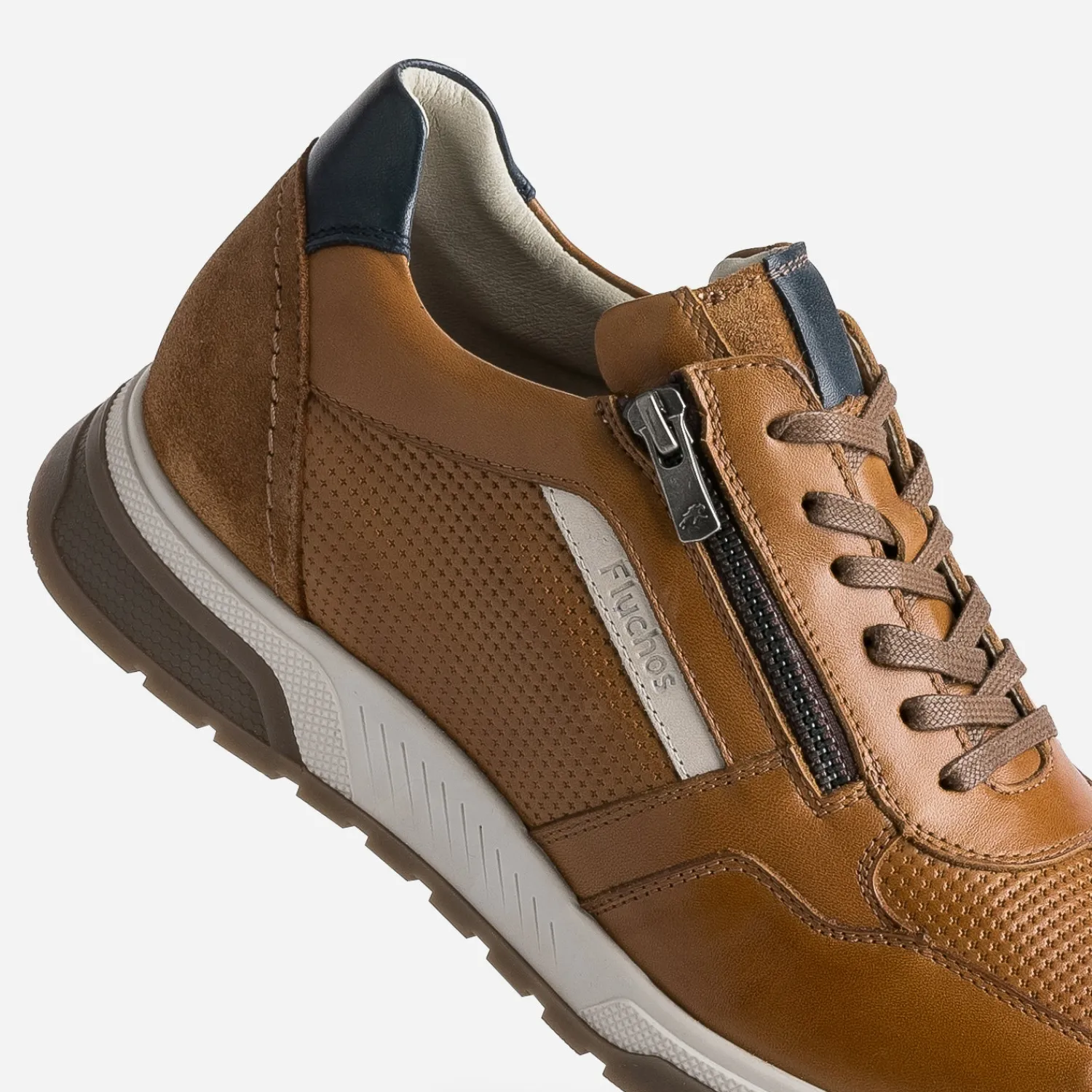 Fluchos Baskets/Tennis^Tennis camel en cuir COGNAC