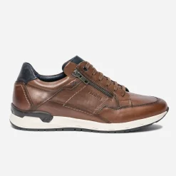 Fluchos Baskets/Tennis^Tennis marron en cuir avec zip COGNAC