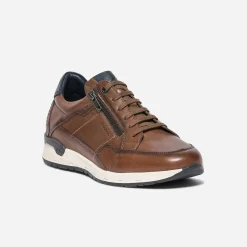 Fluchos Baskets/Tennis^Tennis marron en cuir avec zip COGNAC