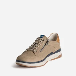 Fluchos Chaussures De Ville^Tennis cuir détails marine TAUPE