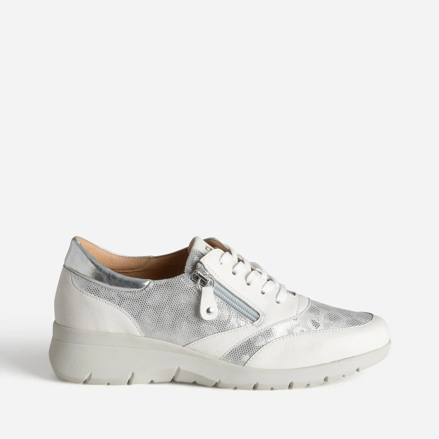 FRANCE ARNO Baskets^Tennis he cuir BLANC