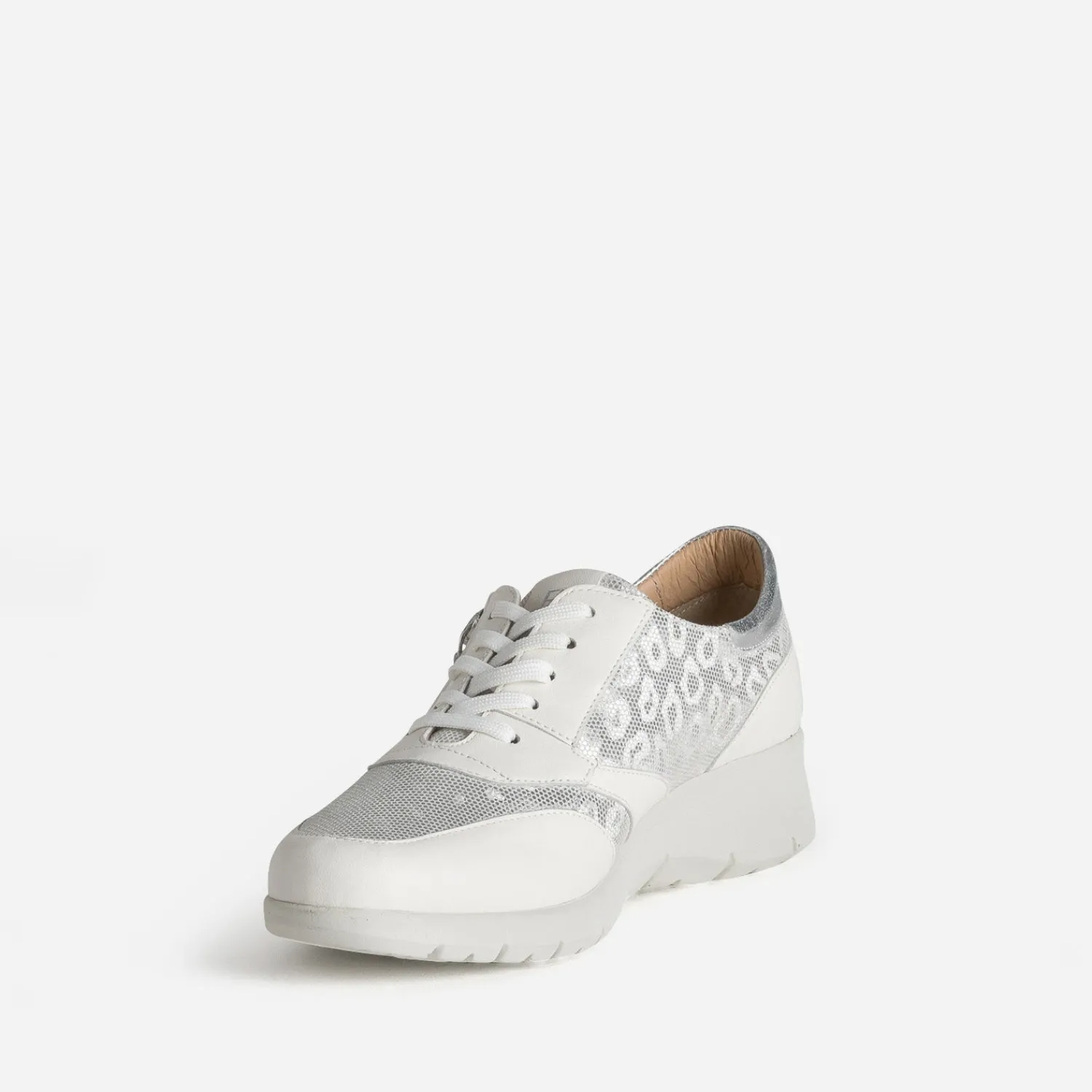 FRANCE ARNO Baskets^Tennis he cuir BLANC