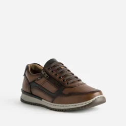 FRANCE ARNO Chaussures De Ville^Tennis cuir COGNAC