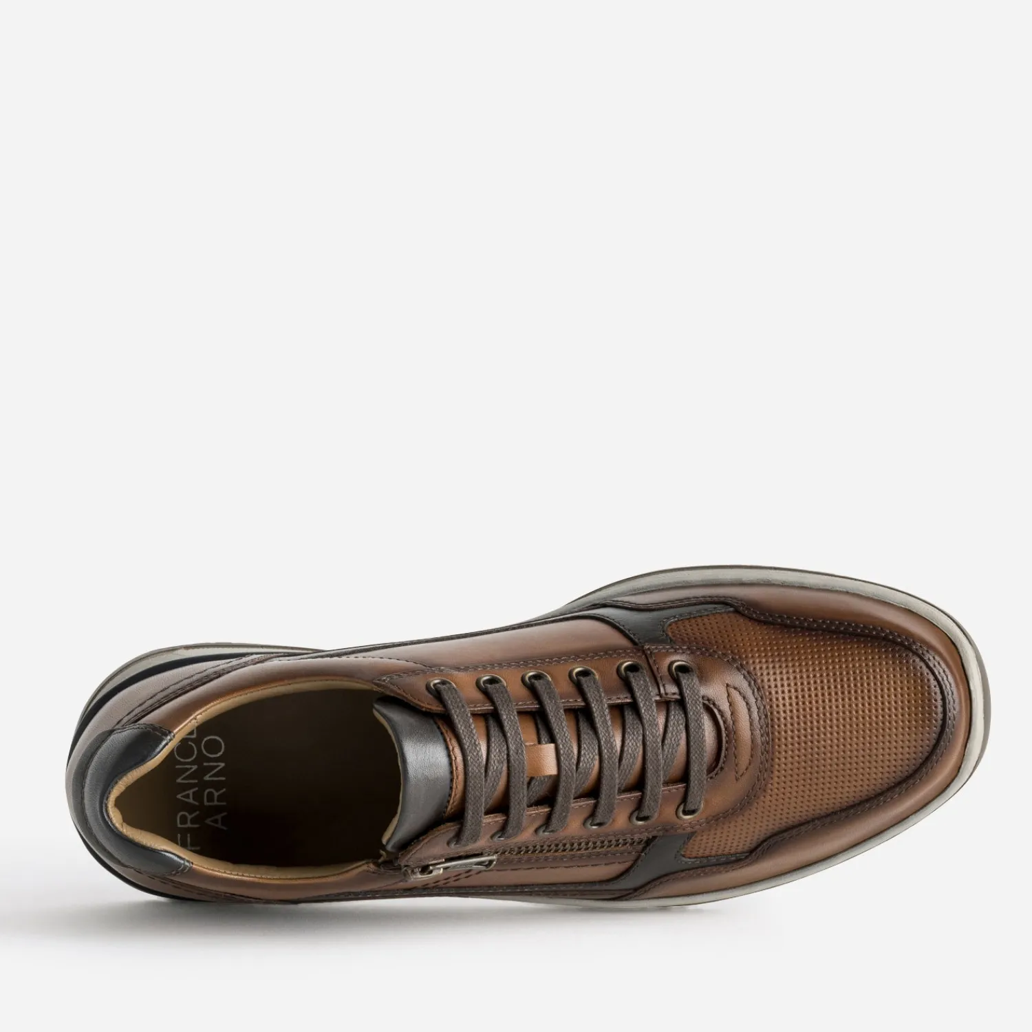 FRANCE ARNO Chaussures De Ville^Tennis cuir COGNAC
