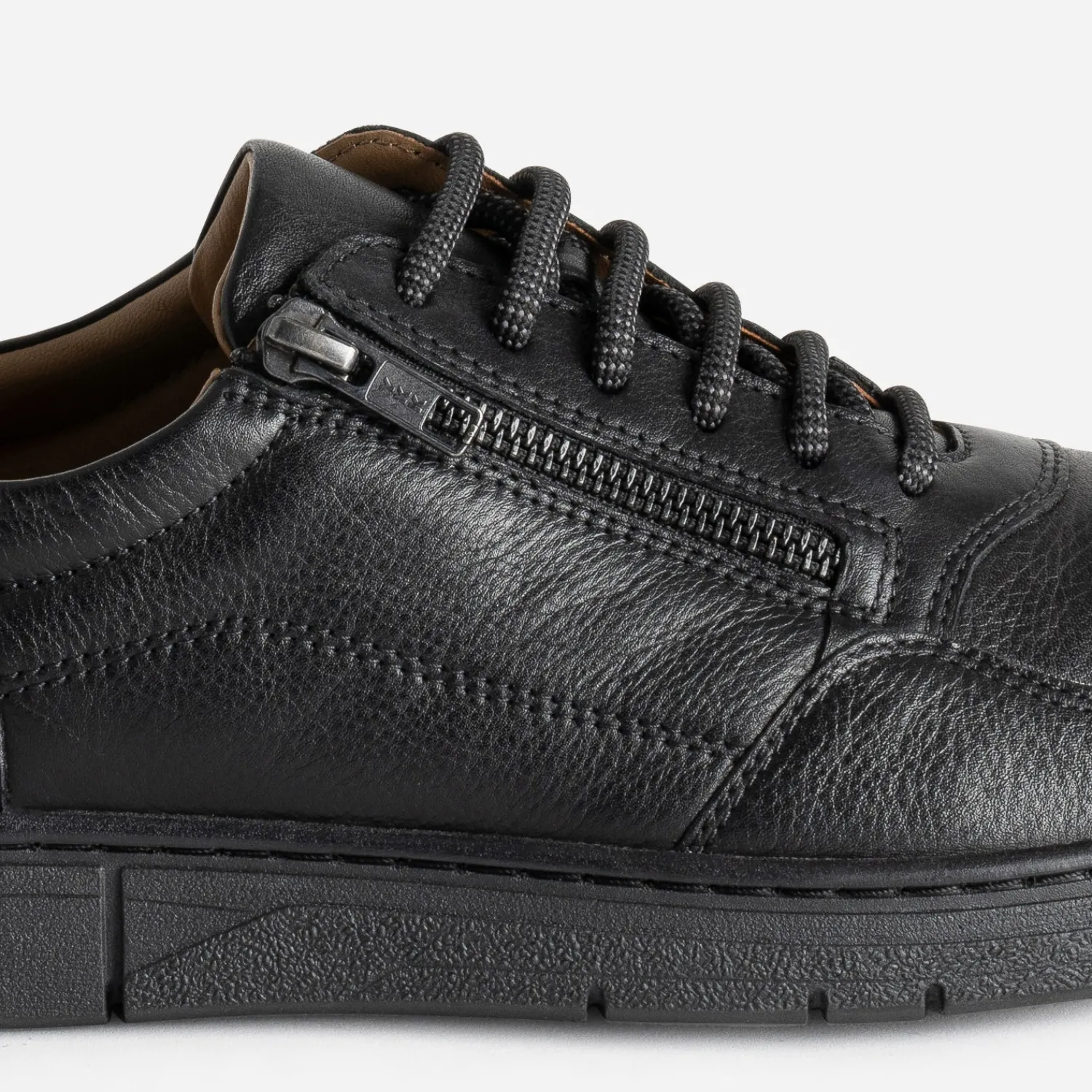 FRANCE ARNO Chaussures De Ville^Tennis en cuir NOIR