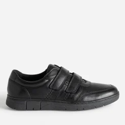 FRANCE ARNO Chaussures De Ville^Tennis e en cuir à scratchs NOIR