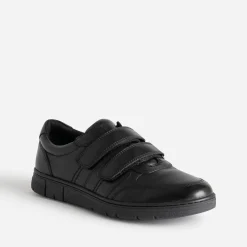FRANCE ARNO Chaussures De Ville^Tennis e en cuir à scratchs NOIR
