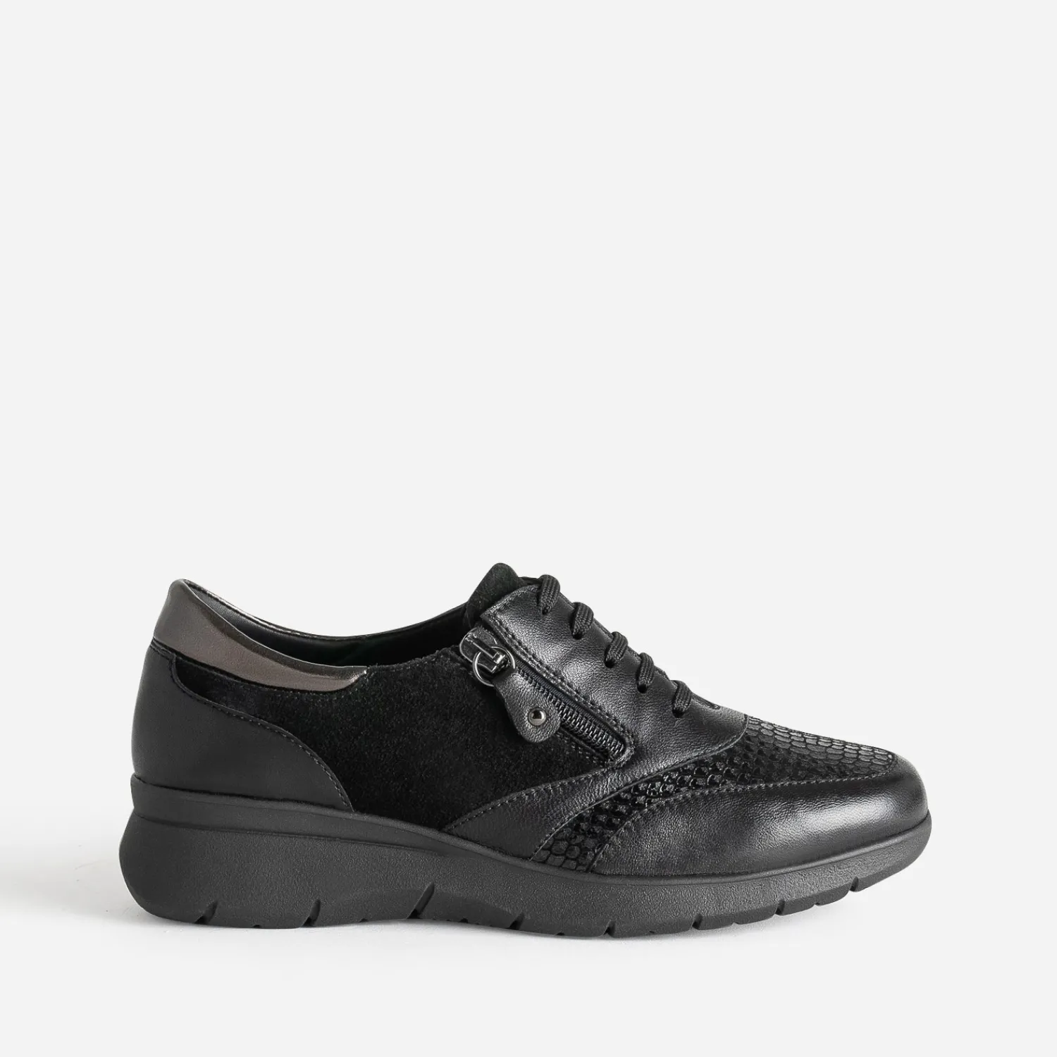 FRANCE ARNO Baskets^Tennis e en cuir NOIR