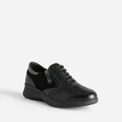 FRANCE ARNO Baskets^Tennis e en cuir NOIR