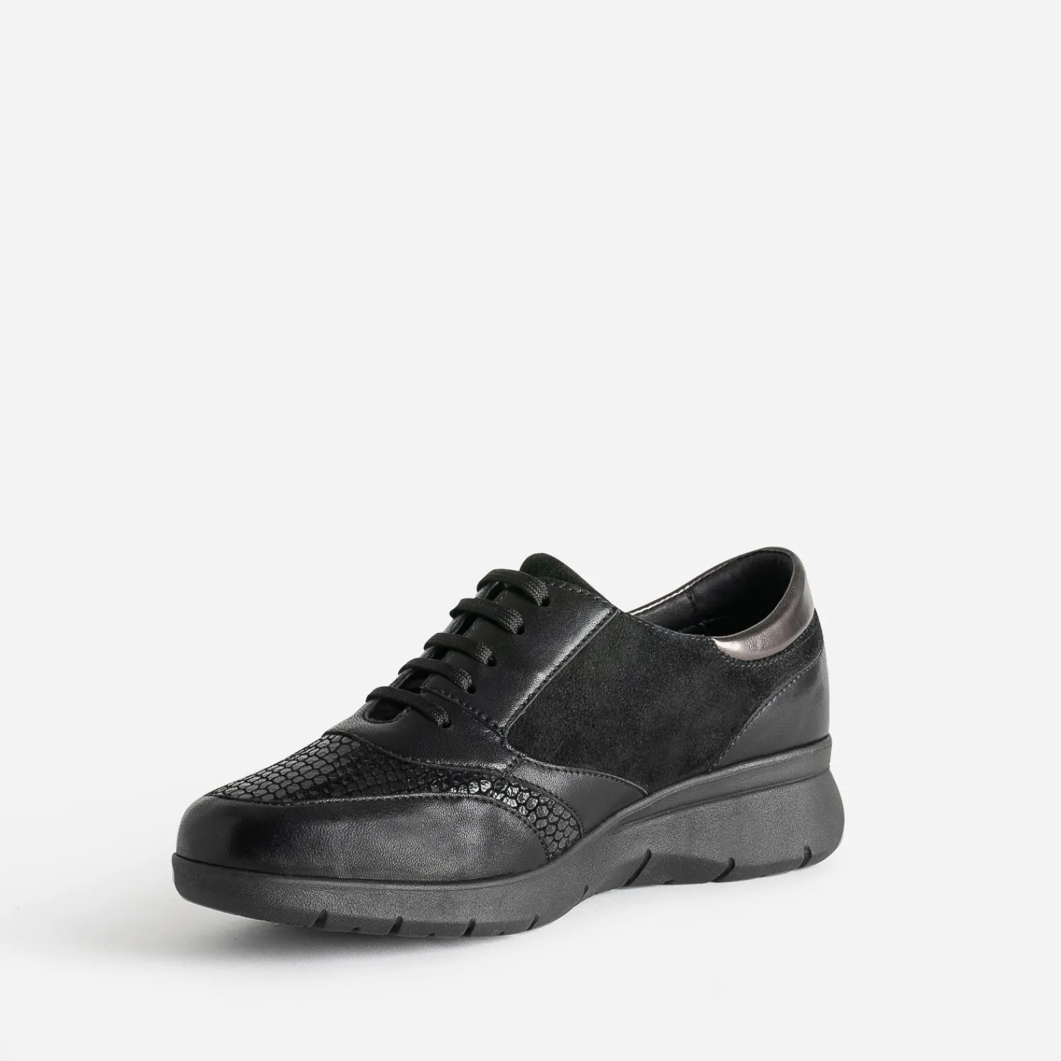 FRANCE ARNO Baskets^Tennis e en cuir NOIR
