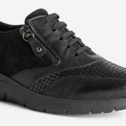 FRANCE ARNO Baskets^Tennis e en cuir NOIR