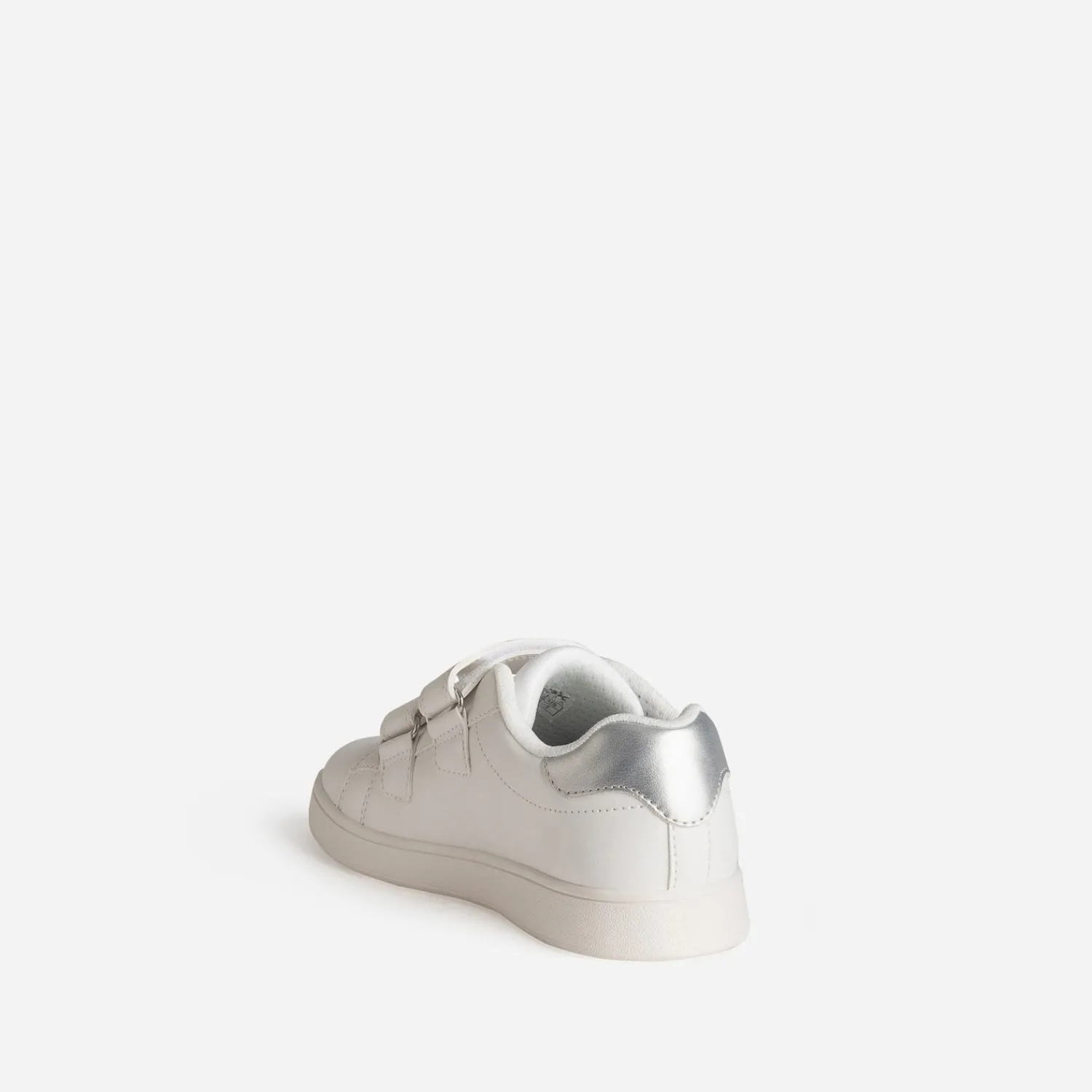 GEOX Baskets^Tennis he détails gris argenté BLANC