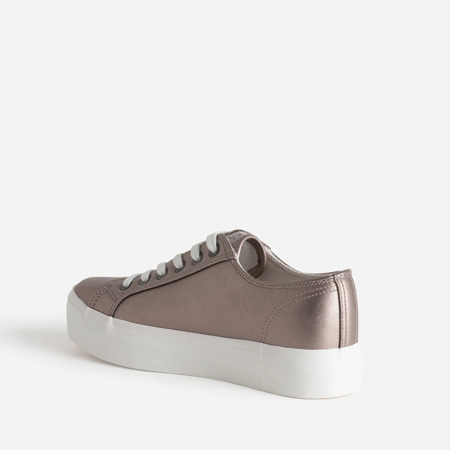 Eram Baskets^Tennis gris foncé métallisé semelle plateforme METALISE