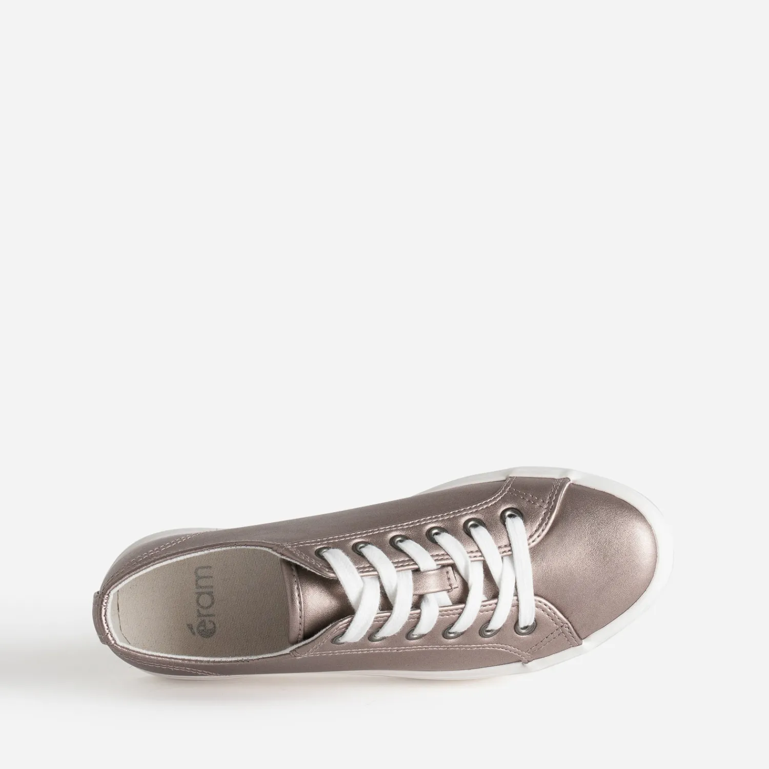 Eram Baskets^Tennis gris foncé métallisé semelle plateforme METALISE