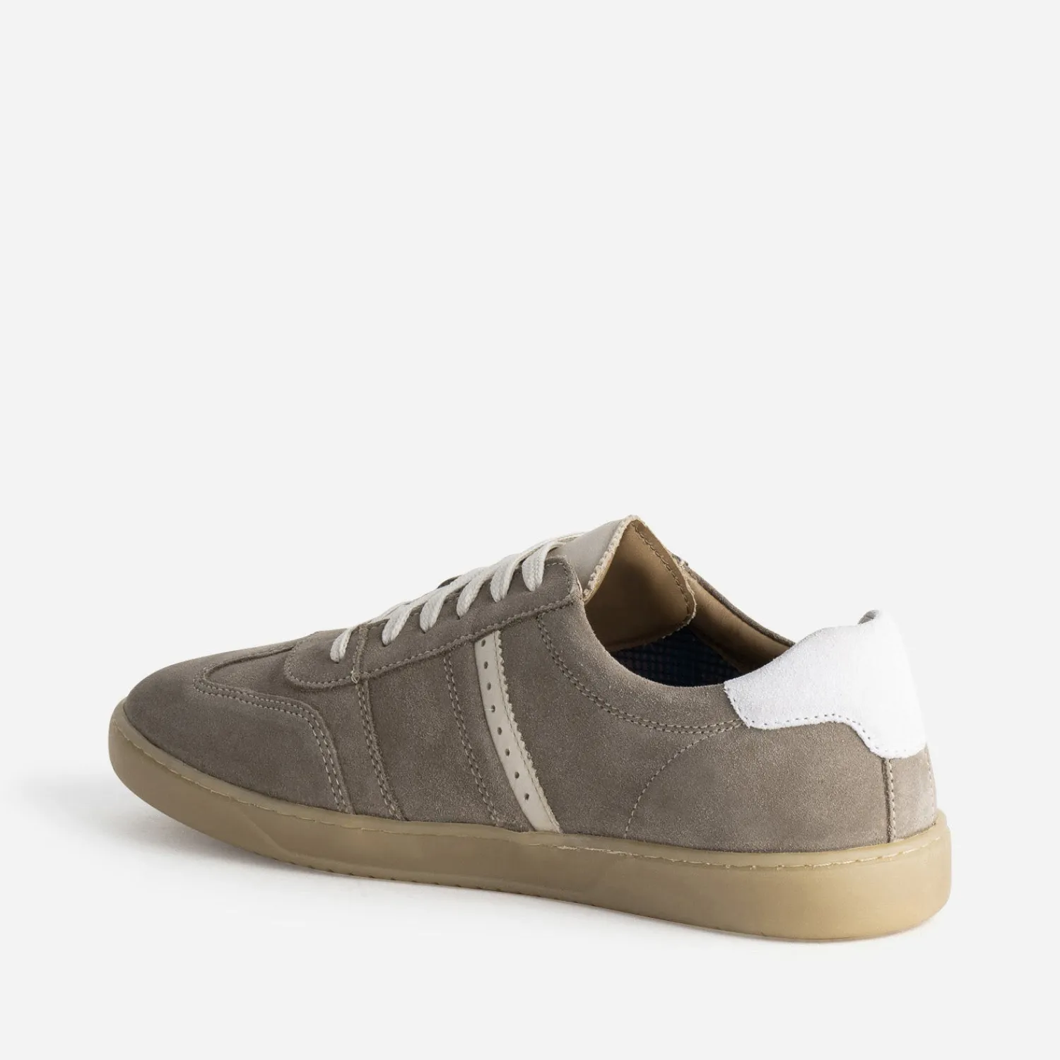 Eram Baskets/Tennis^Tennis homme cuir velours TAUPE