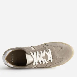 Eram Baskets/Tennis^Tennis homme cuir velours TAUPE