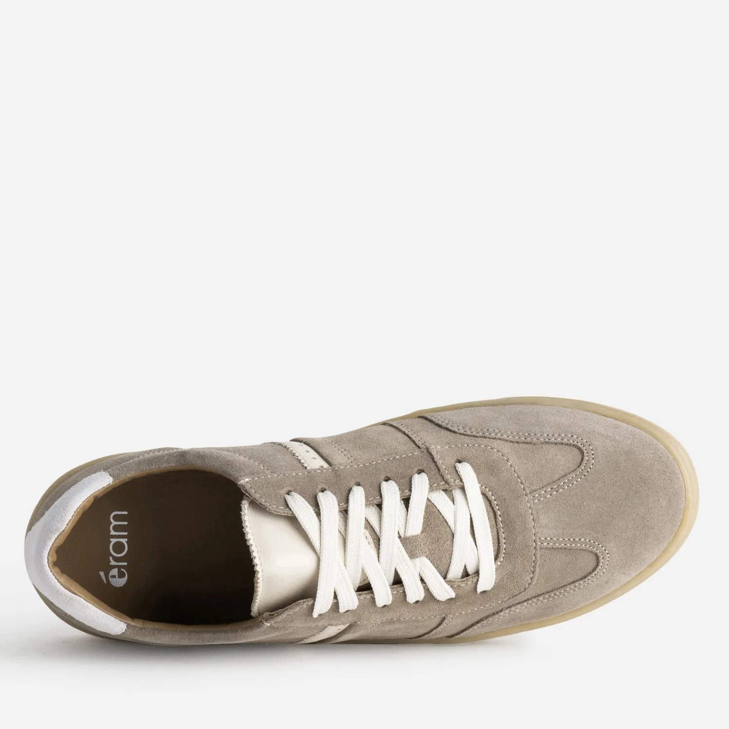 Eram Baskets/Tennis^Tennis homme cuir velours TAUPE