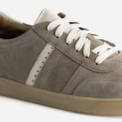Eram Baskets/Tennis^Tennis homme cuir velours TAUPE