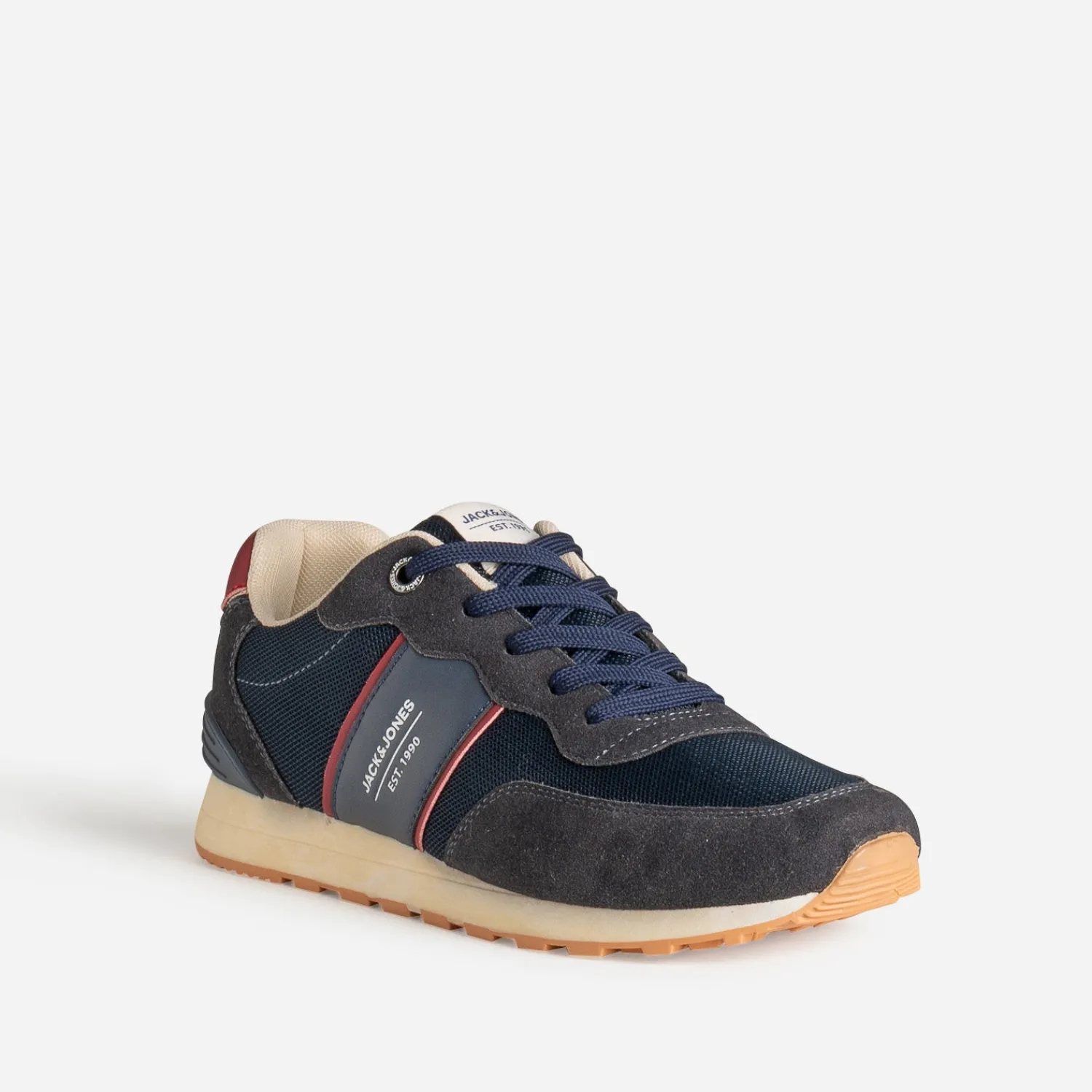 Jack & Jones Baskets/Tennis^Tennis JACK&JONES bleu et bordeaux MARINE