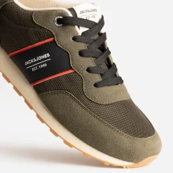 Jack & Jones Baskets/Tennis^Tennis JACK&JONES , noire et rouge KAKI