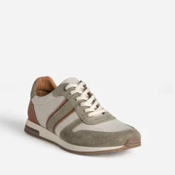 Eram Baskets/Tennis^Tennis et marron bi-matière KAKI