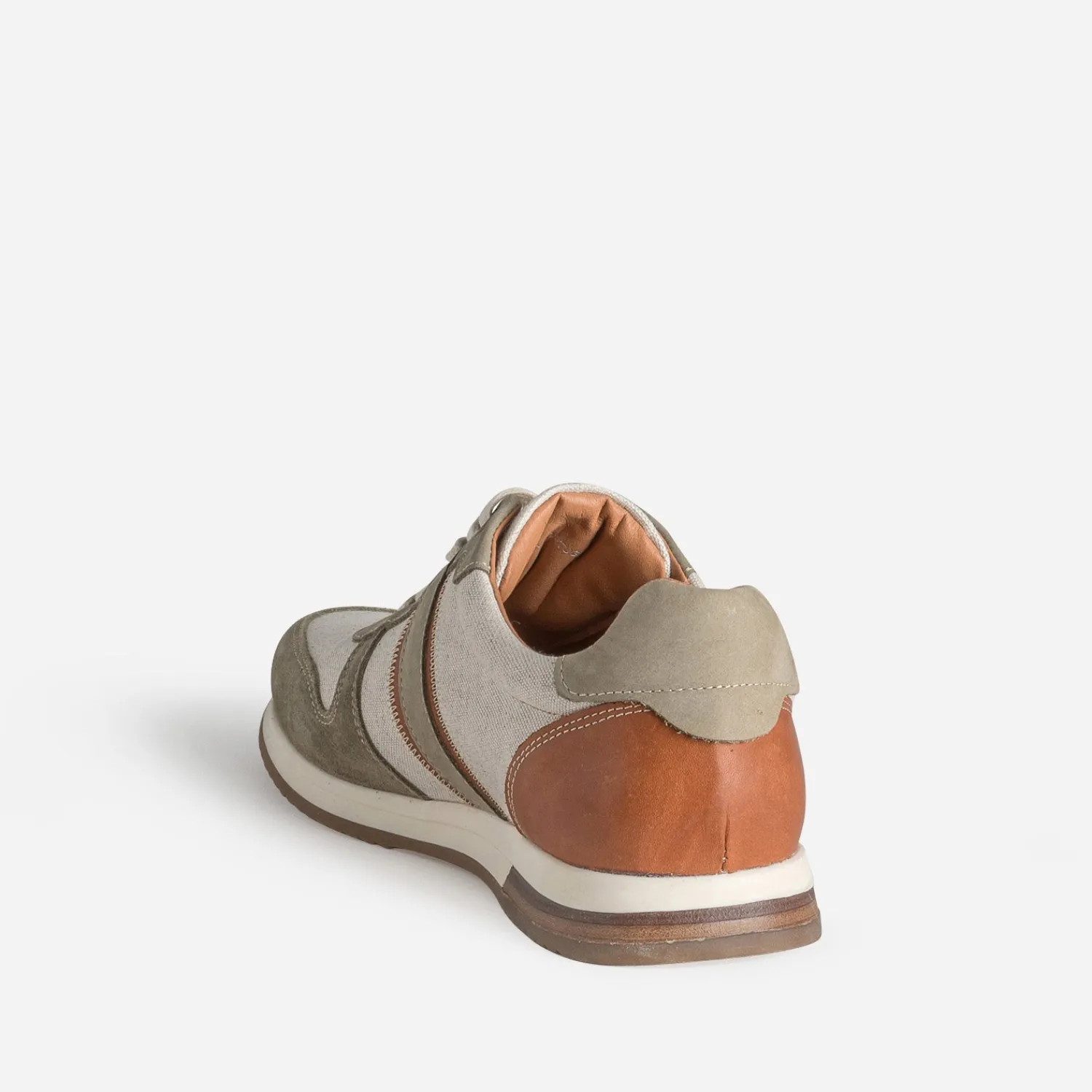 Eram Baskets/Tennis^Tennis et marron bi-matière KAKI