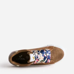 Kaporal Baskets^Tennis camel avec lacets ruban COGNAC