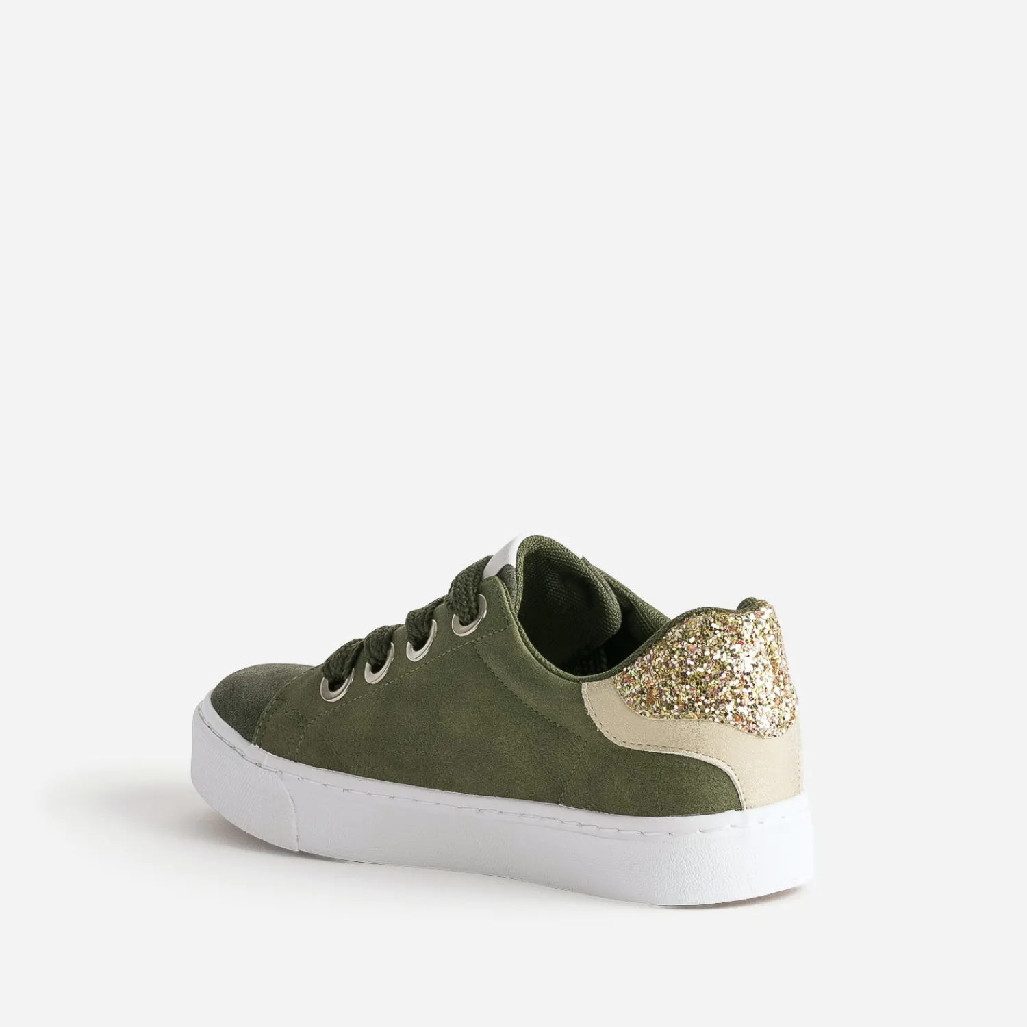 Kaporal Baskets^Tennis avec lacets ruban KAKI