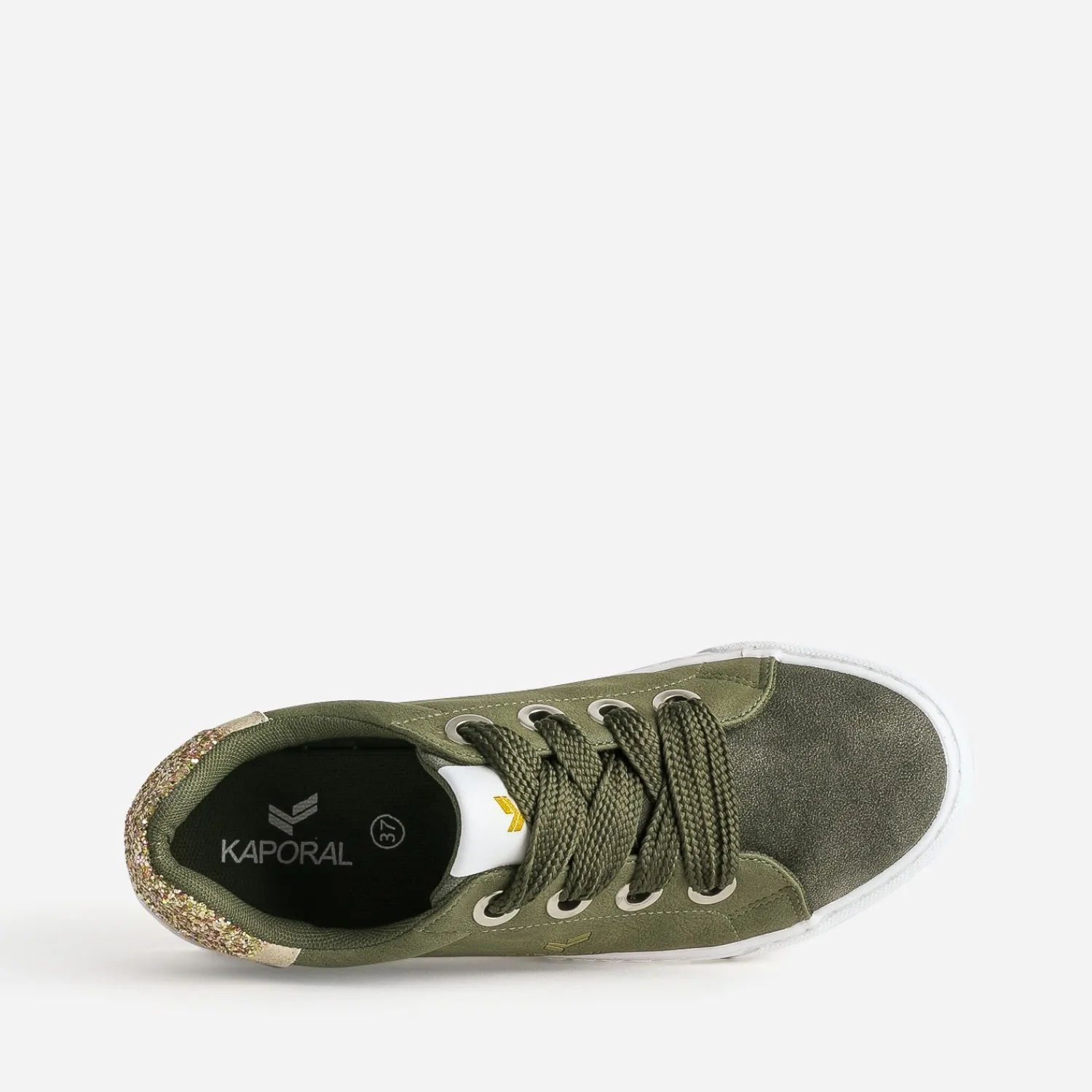 Kaporal Baskets^Tennis avec lacets ruban KAKI