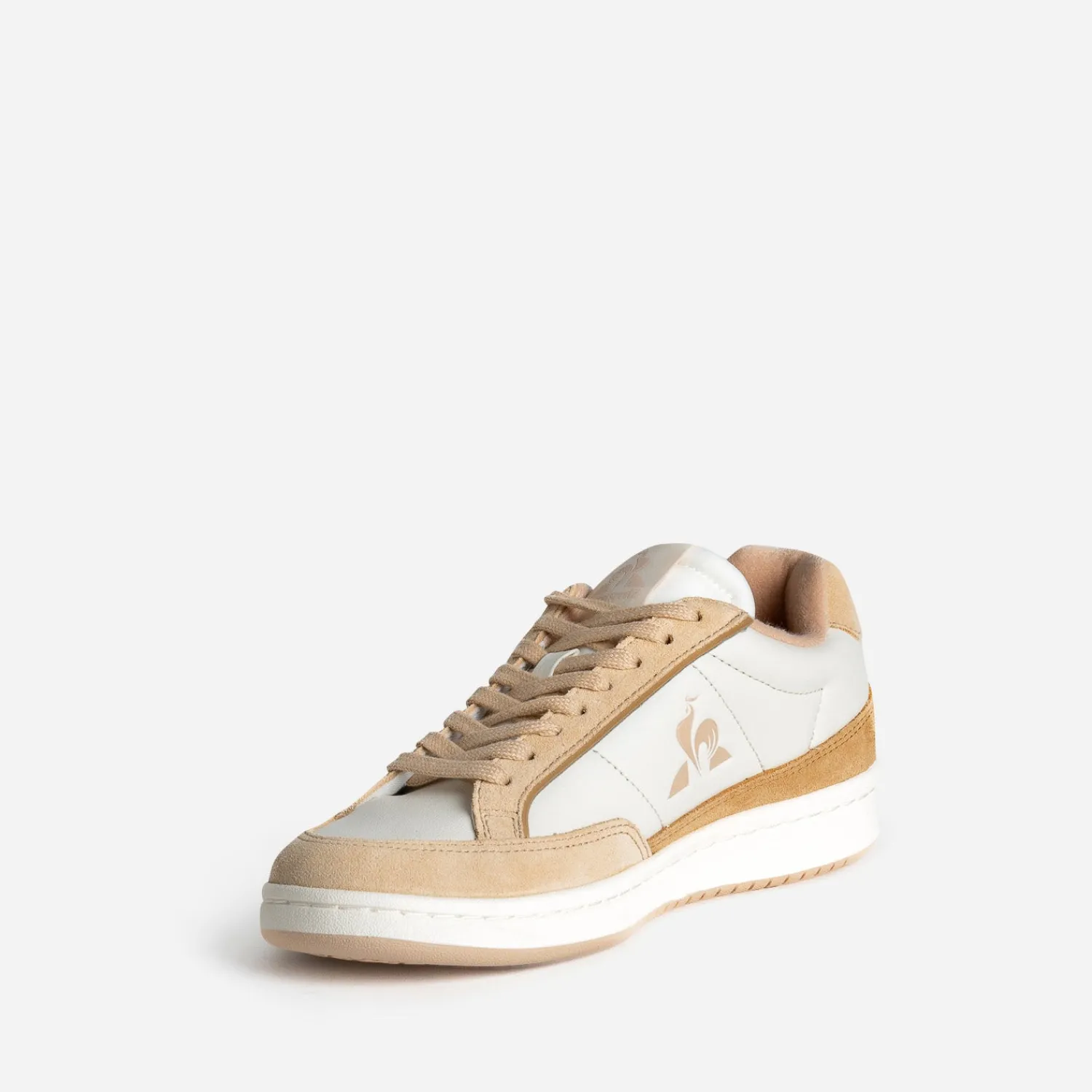 Le Coq Sportif Baskets^Tennis beige cuir BLANC