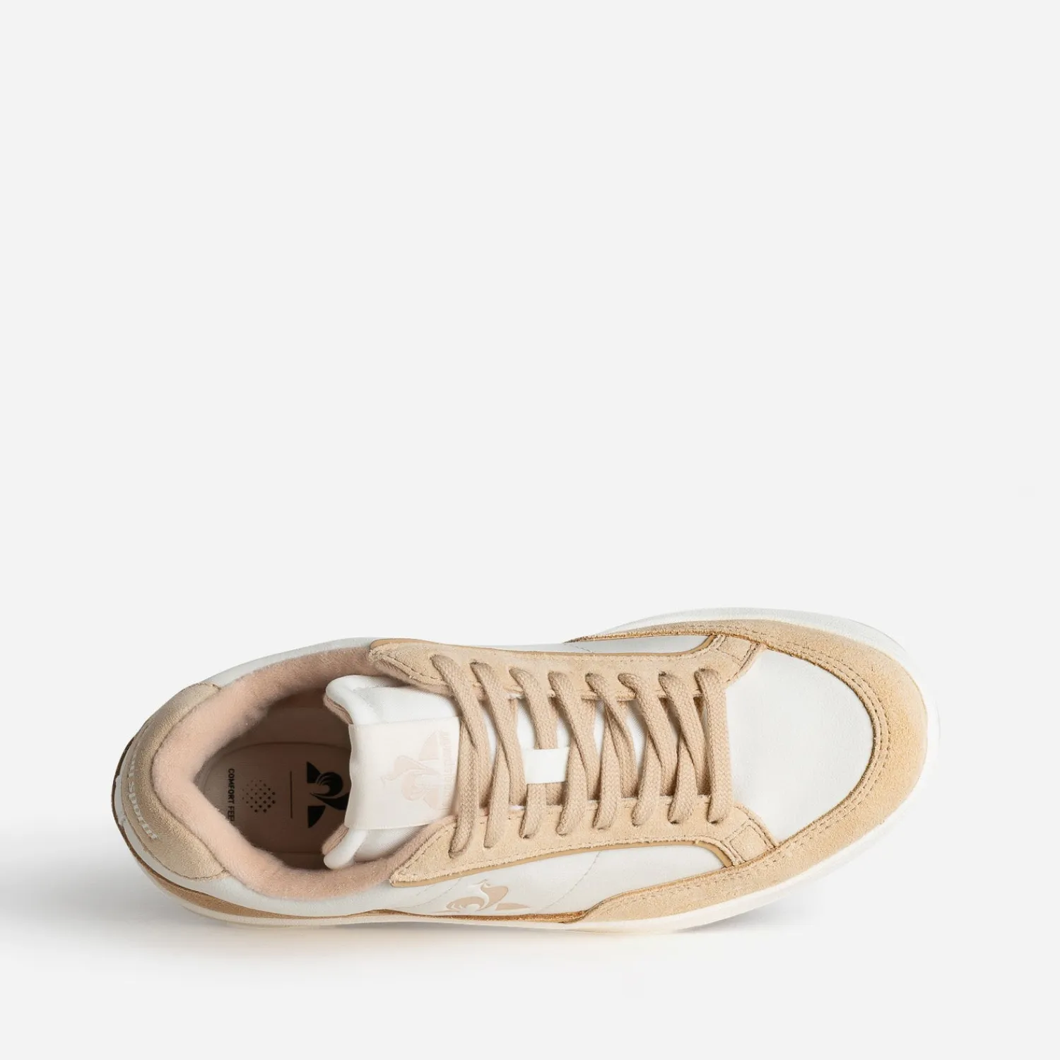 Le Coq Sportif Baskets^Tennis beige cuir BLANC