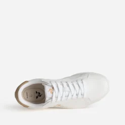 Le Coq Sportif Baskets^Tennis he et beige BLANC