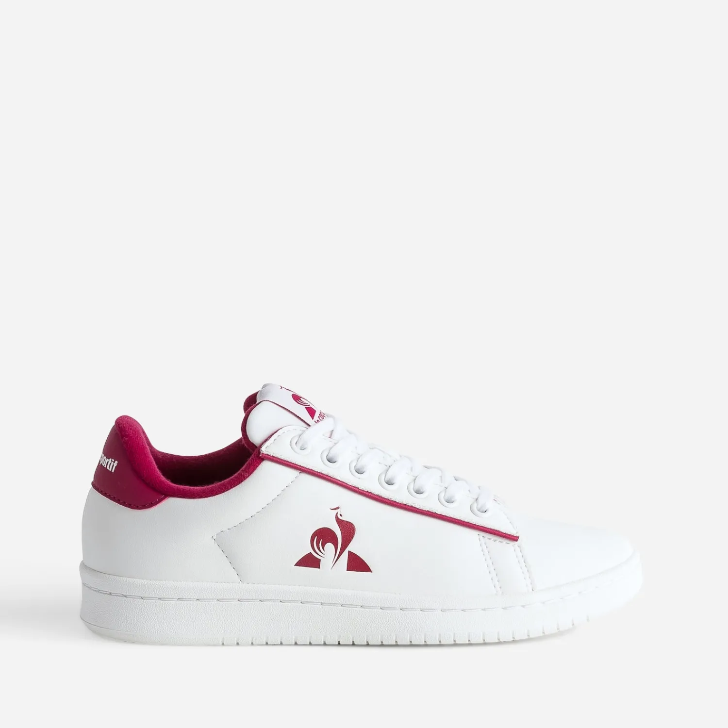 Le Coq Sportif Baskets^Tennis et bordeaux cuir BLANC