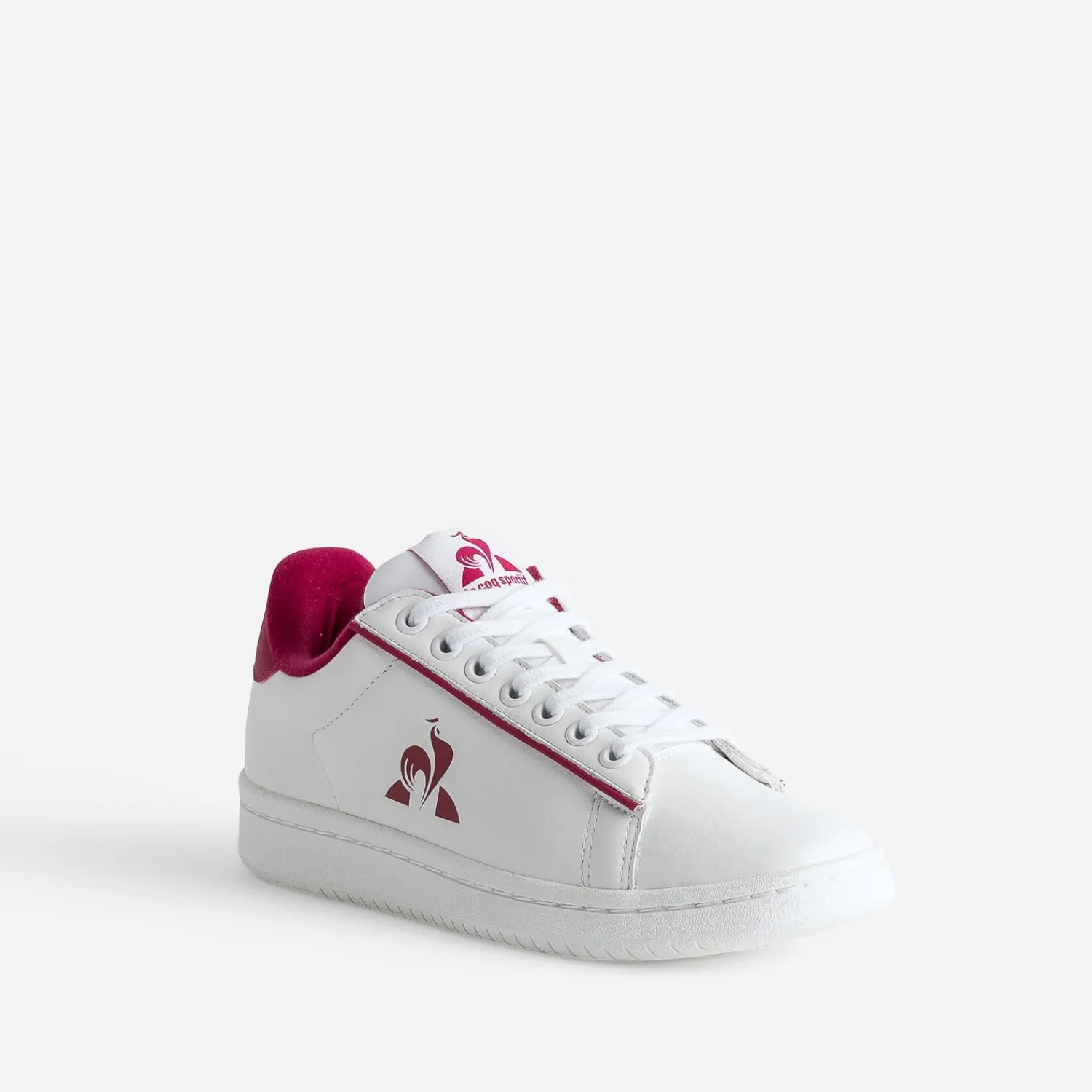 Le Coq Sportif Baskets^Tennis et bordeaux cuir BLANC