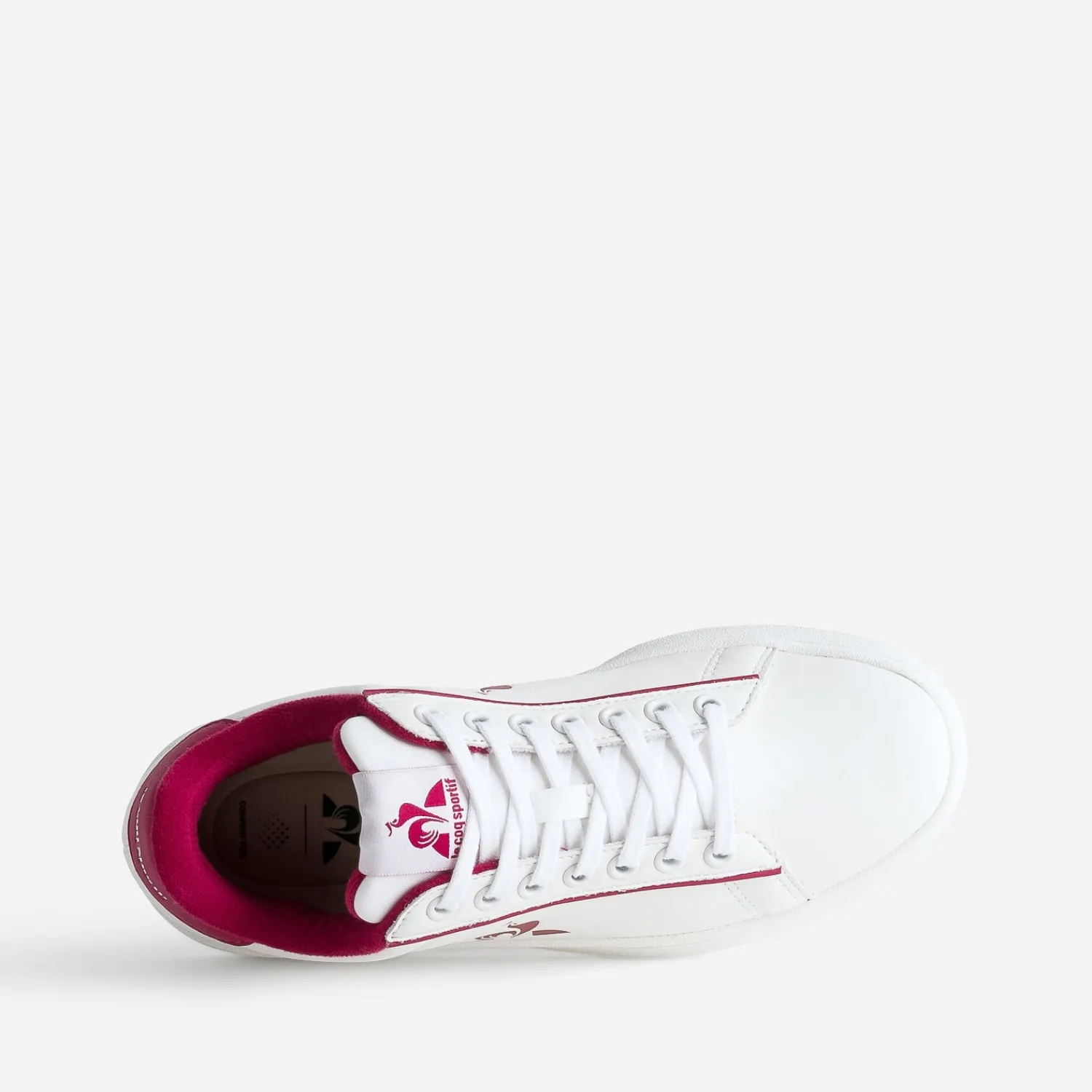 Le Coq Sportif Baskets^Tennis et bordeaux cuir BLANC