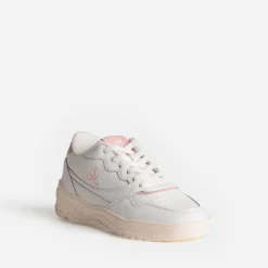 Le Coq Sportif Baskets^Tennis he et rose en cuir BLANC