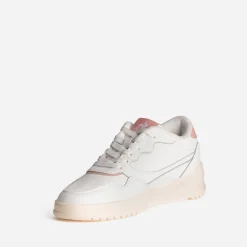 Le Coq Sportif Baskets^Tennis he et rose en cuir BLANC