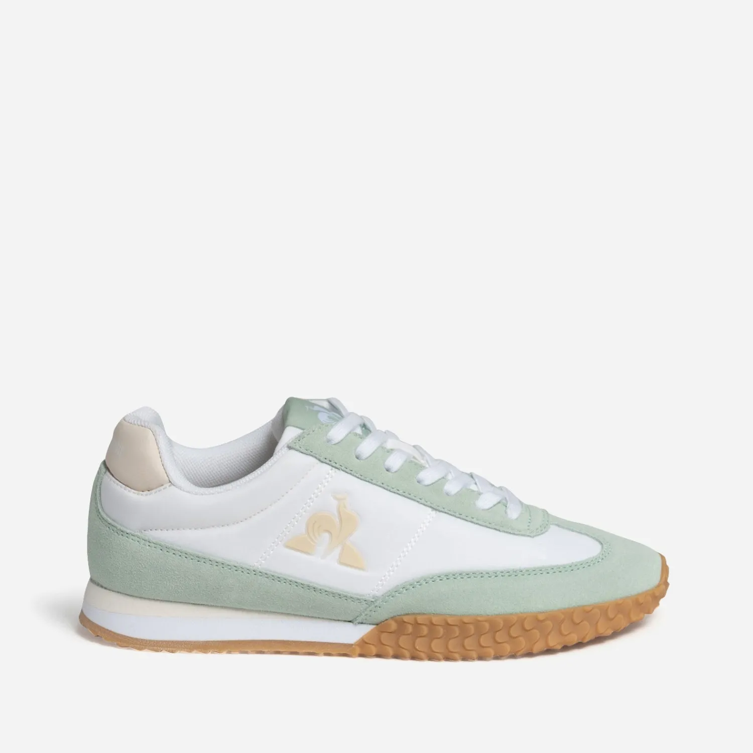 Le Coq Sportif Baskets^Tennis blanche et e bi-matière VERT