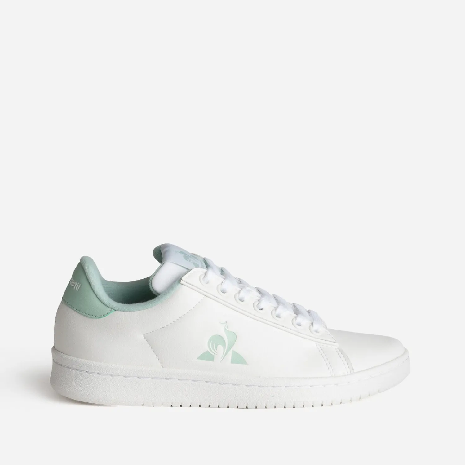 Le Coq Sportif Baskets^Tennis he et verte cuir BLANC